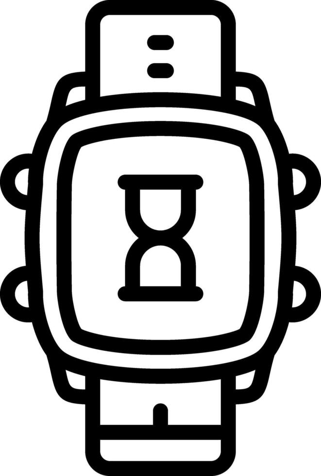Smartwatch Hourglass Time Display vector