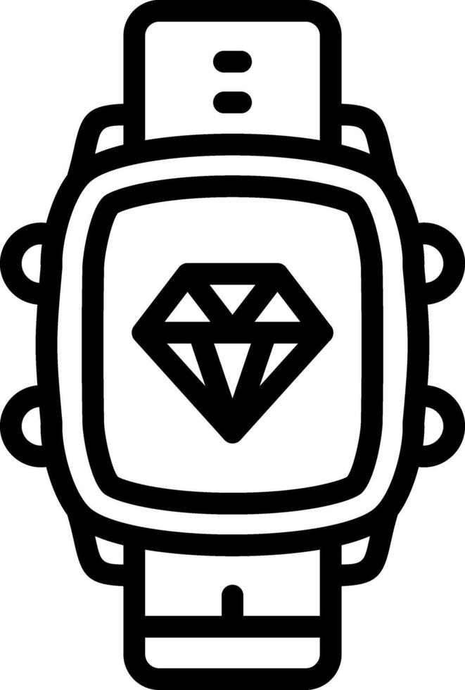 Smartwatch Luxury Diamond Theme vector