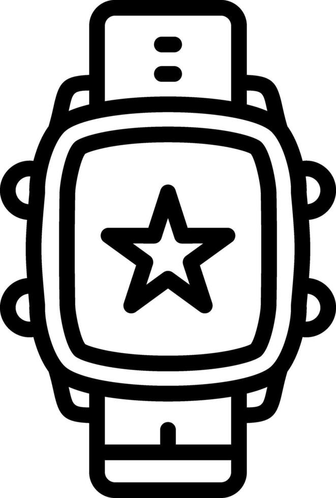 Smartwatch Favorite Star Option vector