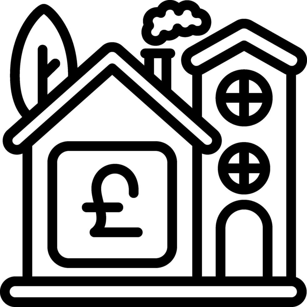 Smart Home Pound Currency Monitor vector