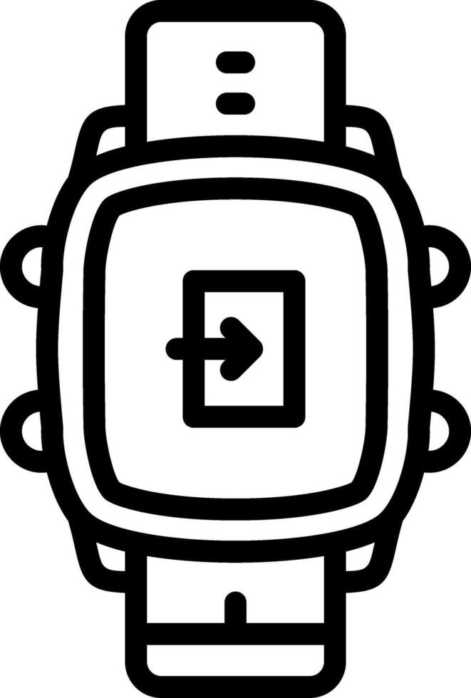 Smartwatch Exit App Button vector