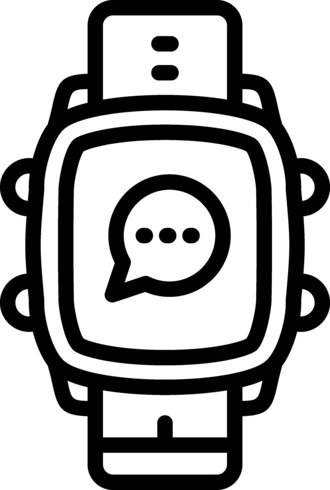 Smartwatch Live Chat Option vector