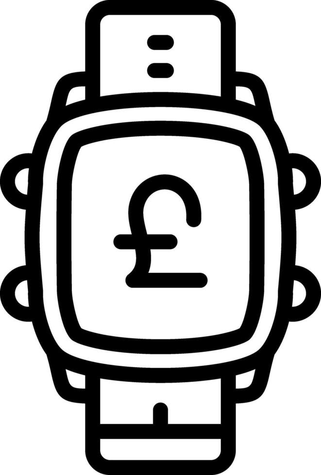 Smartwatch Pound Currency Tracker vector