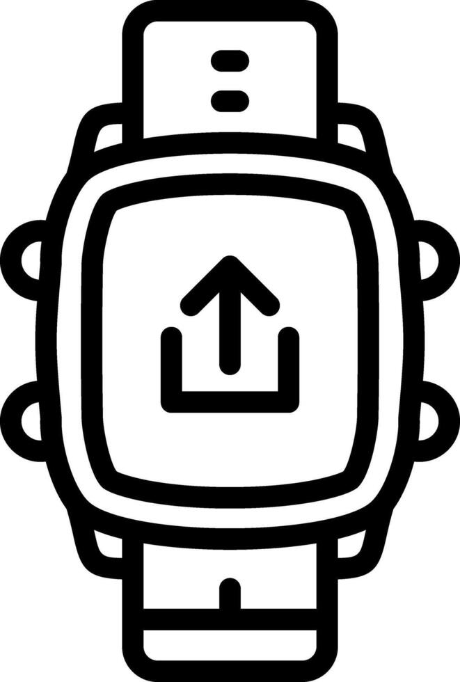 Smartwatch Upload Media Button vector