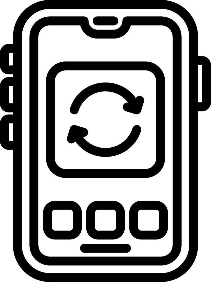 Recycle Bin Smartphone Icon vector