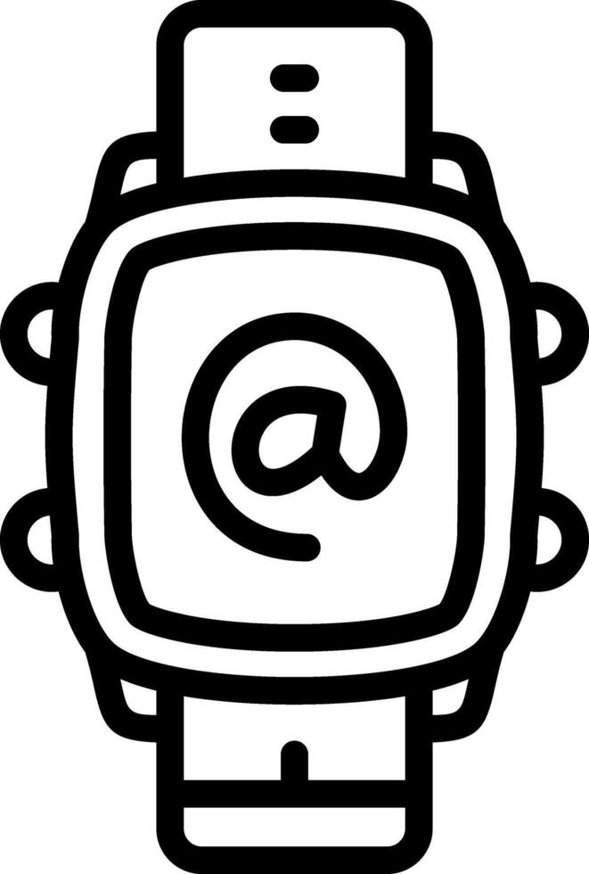 Smartwatch At Symbol Notification vector