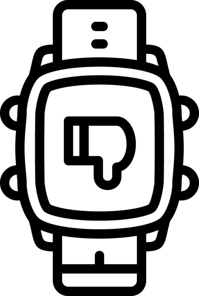 Smartwatch Dislike Option Icon vector