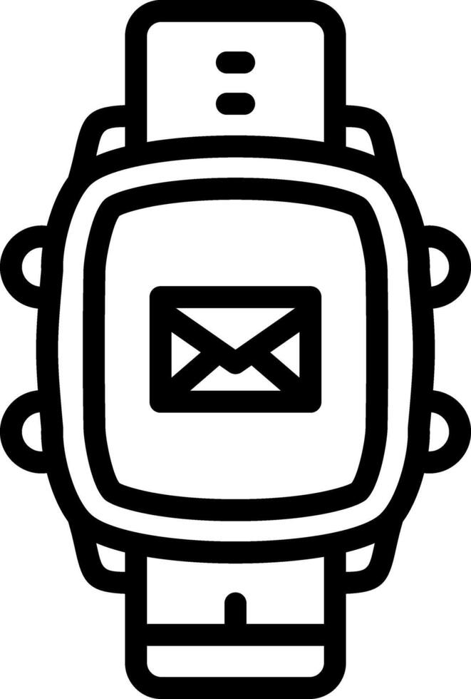 Smartwatch Email Notification Tool vector