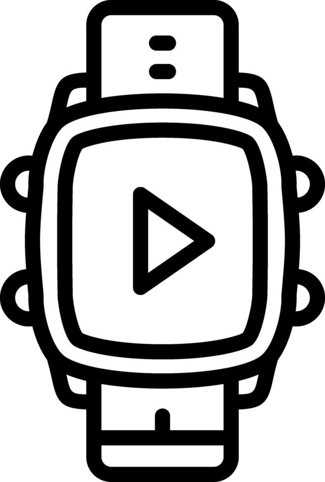 Smartwatch Play Button Control vector