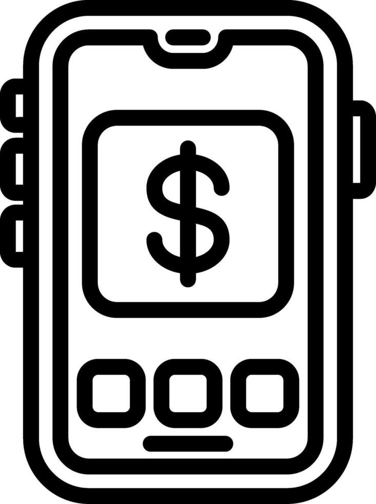 Dollar Currency Mobile Wallet vector