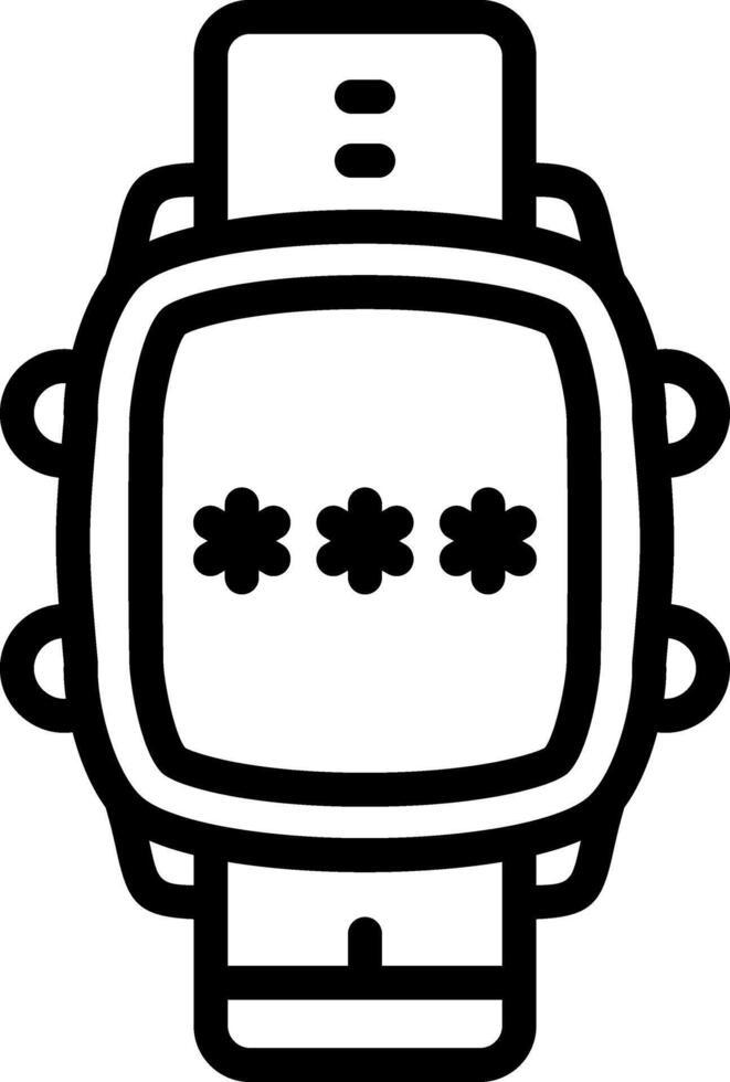 Smartwatch Pin Code Unlock vector