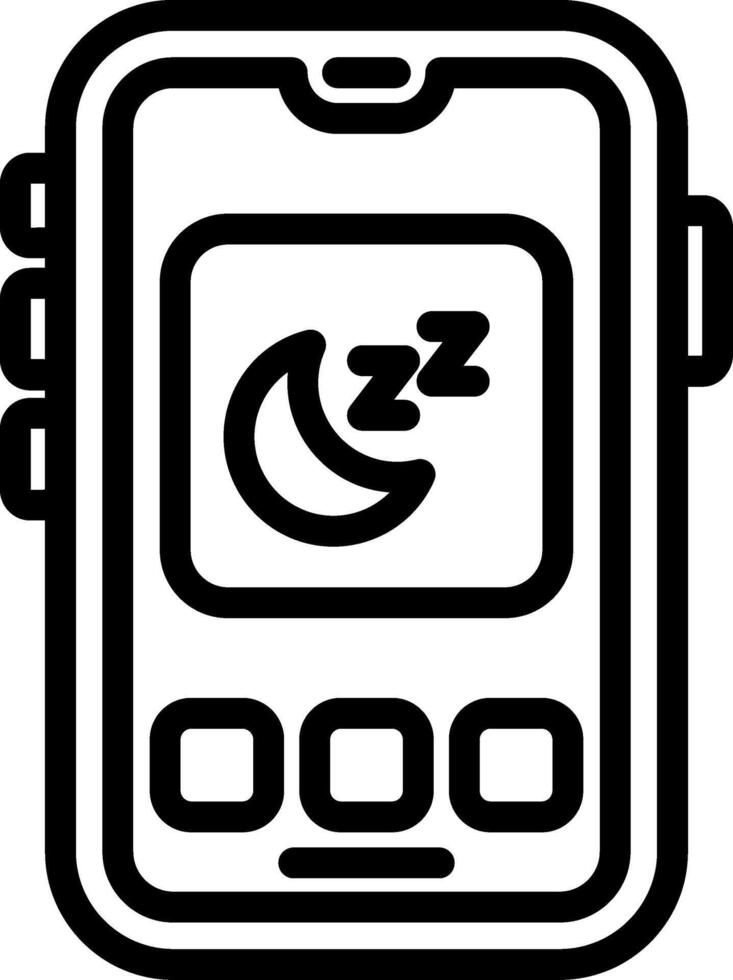 Sleep Mode Smartphone Function vector