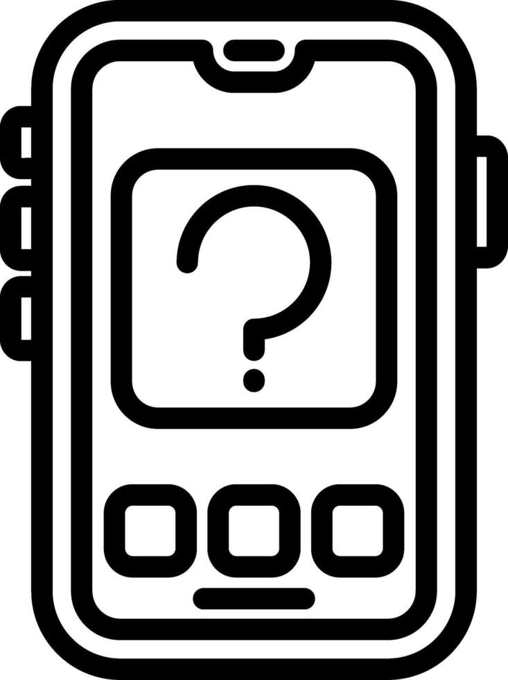 Mobile App Question Help vector