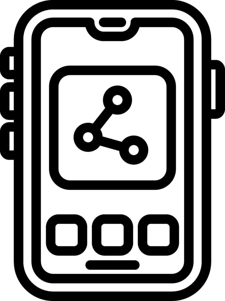 Share Button Smartphone UI vector