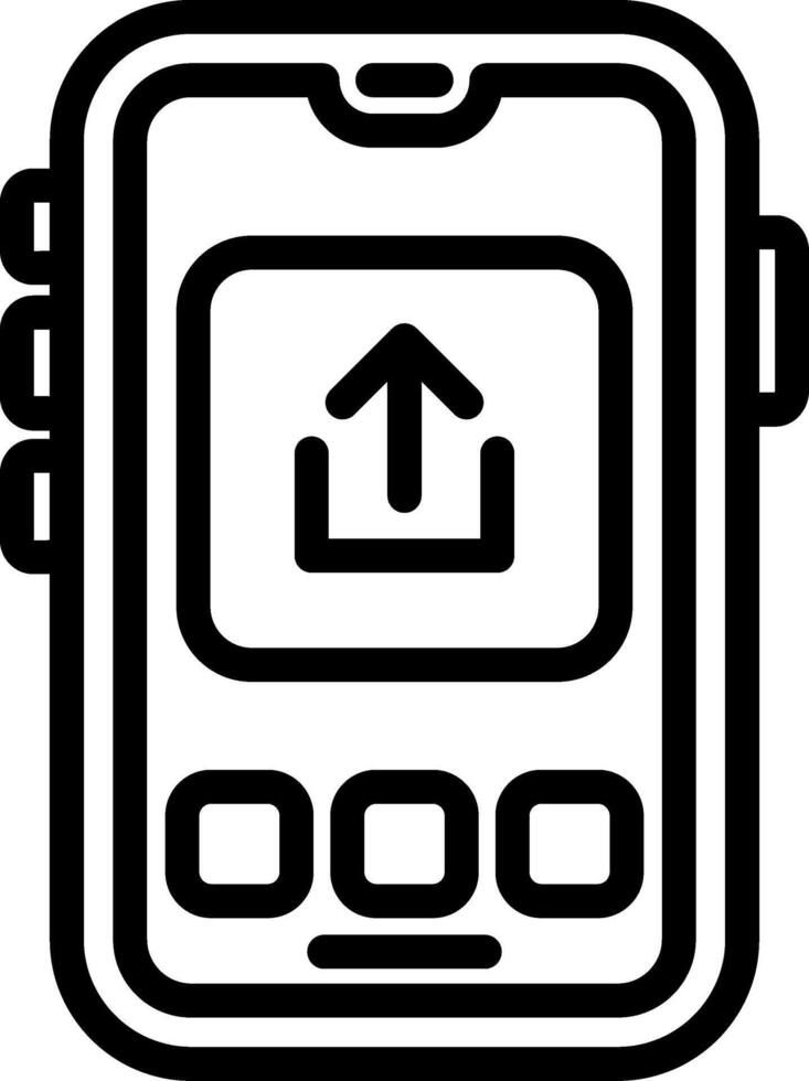 Upload File Mobile App vector