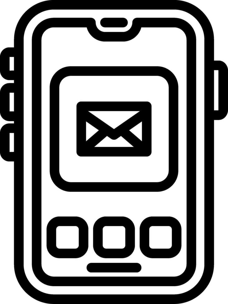 Email Notification App Icon vector