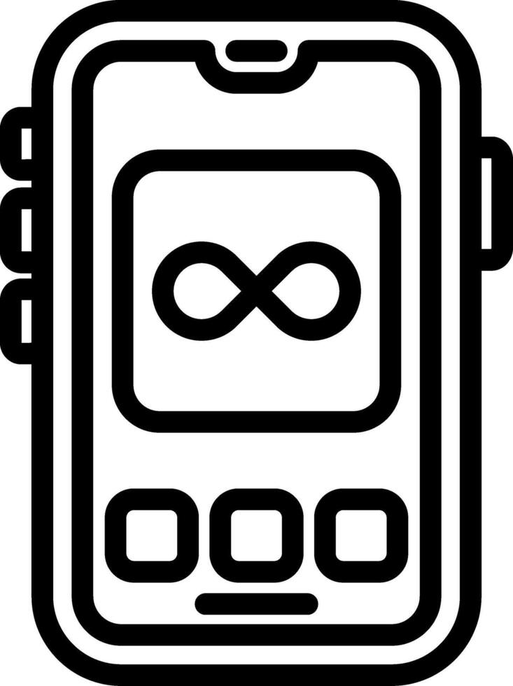 Infinity Loop Mobile Symbol vector