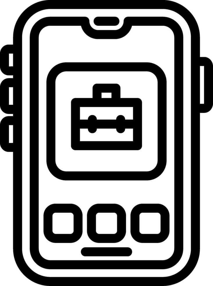 Briefcase Business App Icon vector