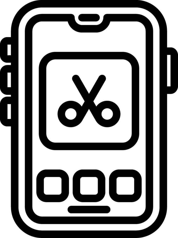 Scissor Cut Tool Icon vector