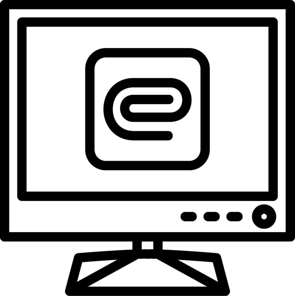 Attachment icon for smart tv apps vector