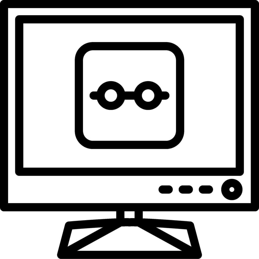 Eyeglasses icon for accessibility settings vector