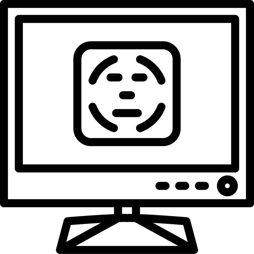 Face id unlock for smart tv vector