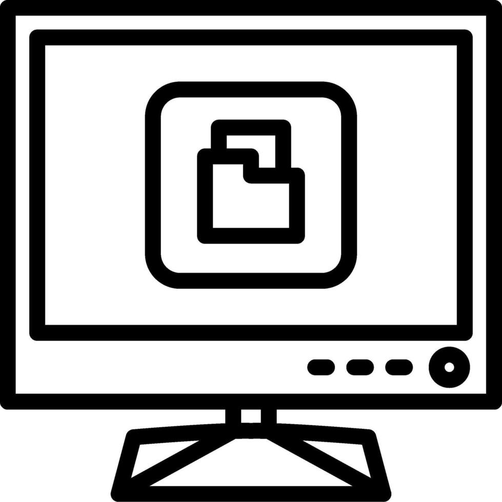 Smart tv folder organization icon vector