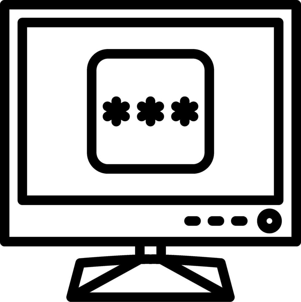 Pin code access to smart tv vector