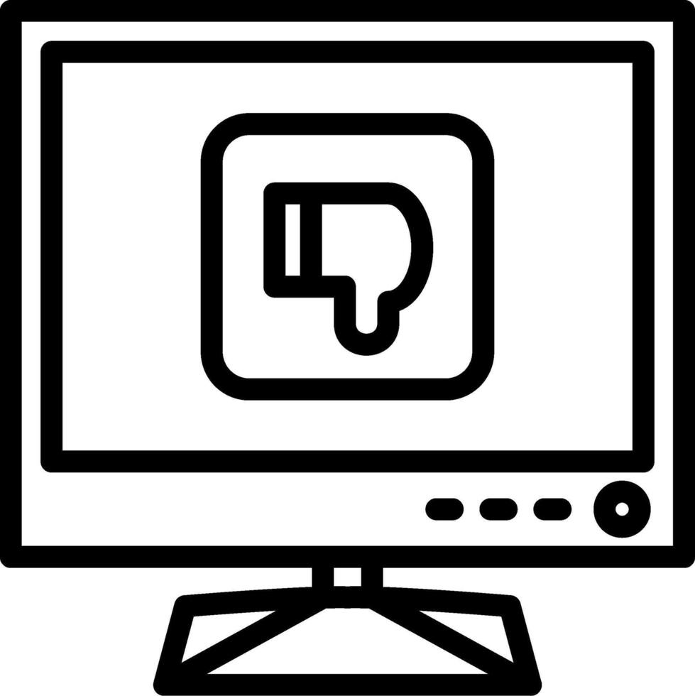 Dislike button for smart tv content vector