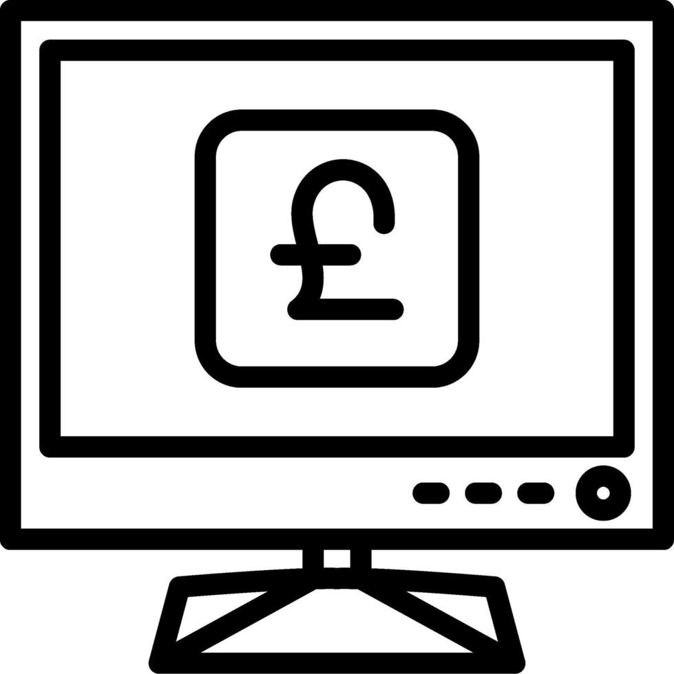 British pound icon for tv currency vector