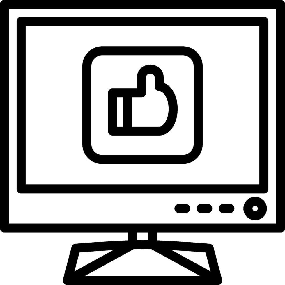 Smart tv like button icon vector