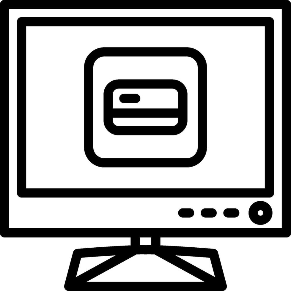 Credit card payment on smart tv vector