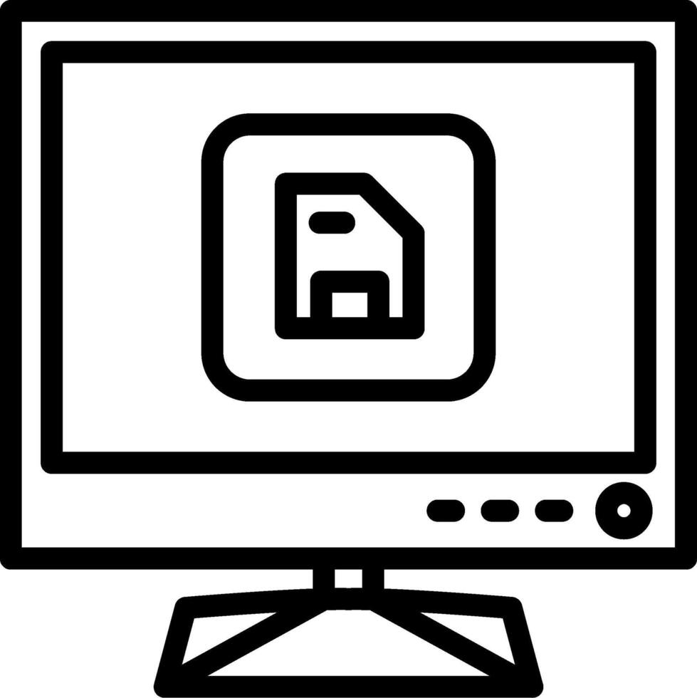 Save option in smart tv apps vector