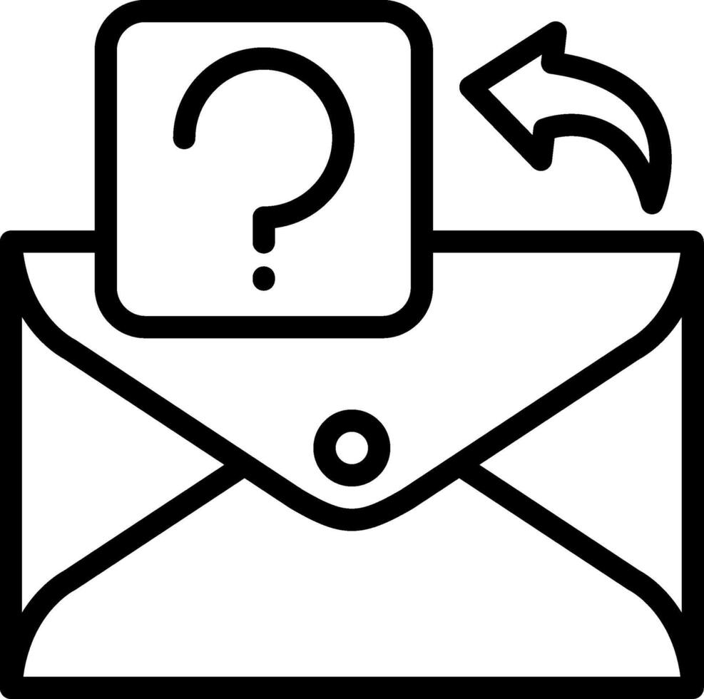 Question Mark in Email Help Section vector