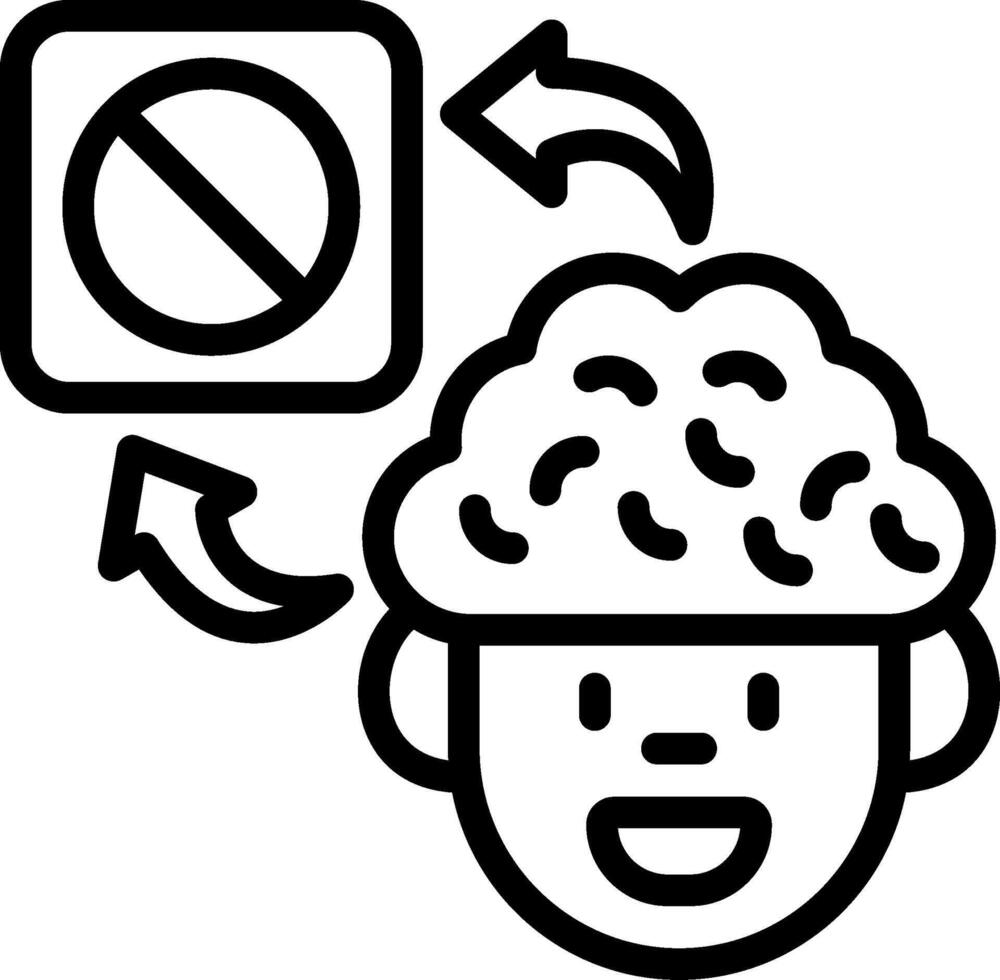 Mental Ban on Toxic Ideas vector