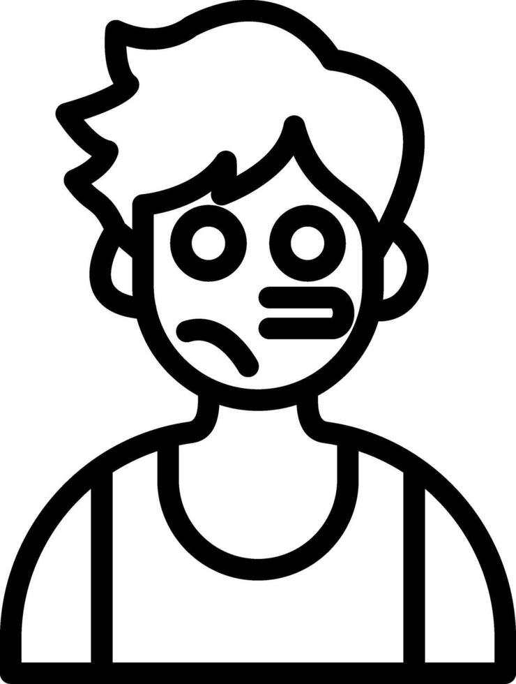 Lying Face Cute Boy Expression vector