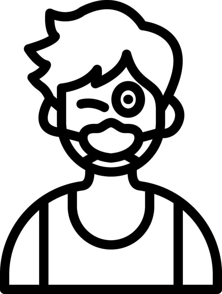 Masked Cute Boy Character Design vector