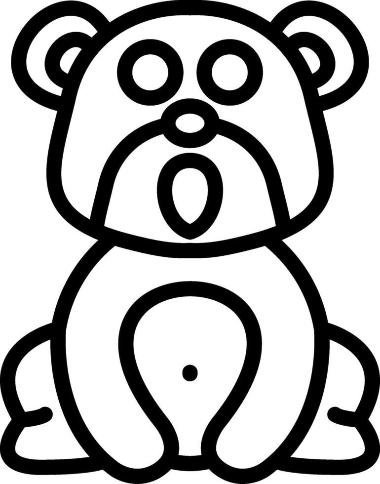 Shocked Bear Wide Eyes vector