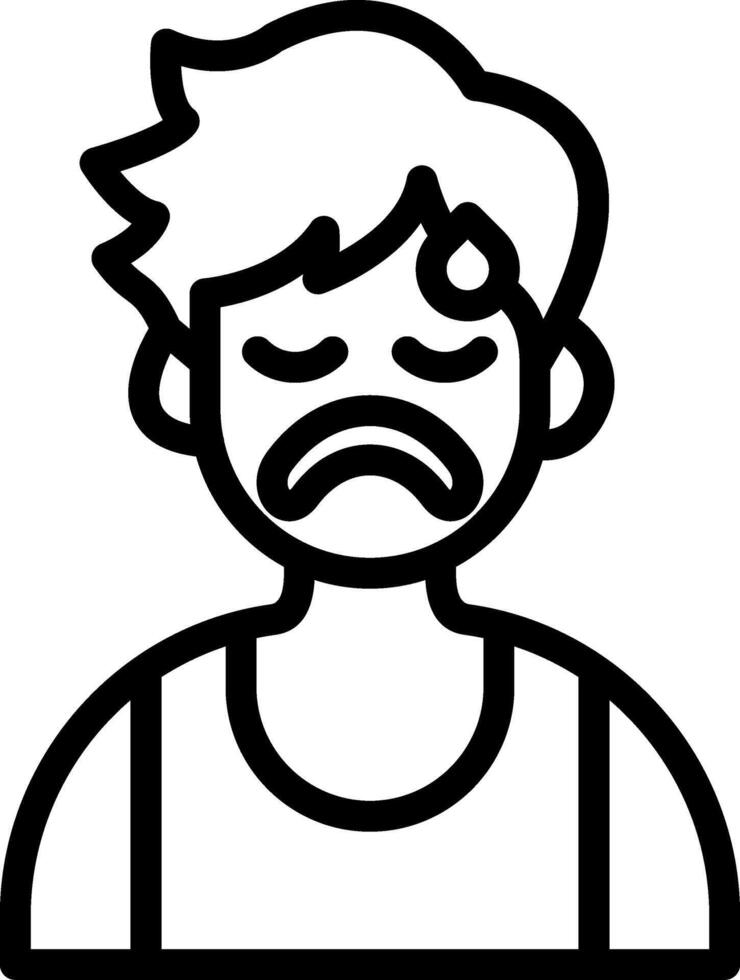 Hot Sweat Cute Boy Exhausted vector