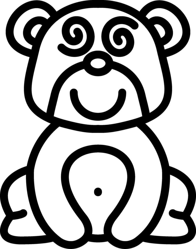 Hypnotized Bear Spiral Eyes vector