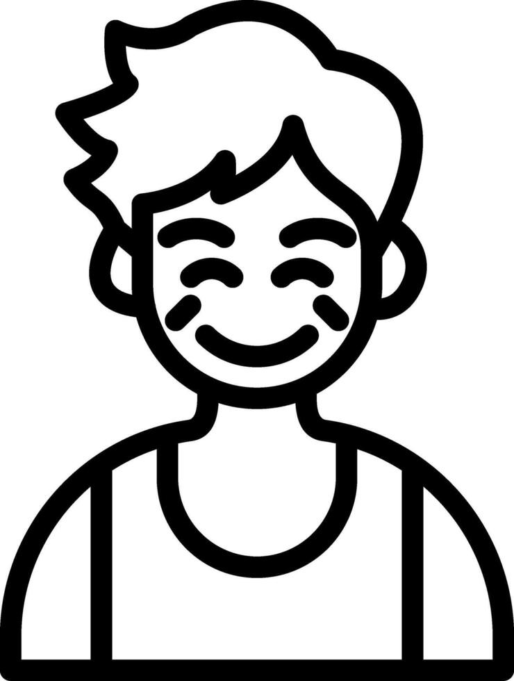 Joyful Cute Boy Smiling Bright vector
