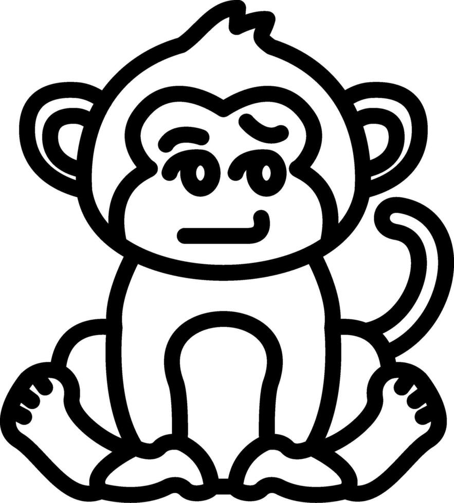 Monkey Smirking with Attitude vector