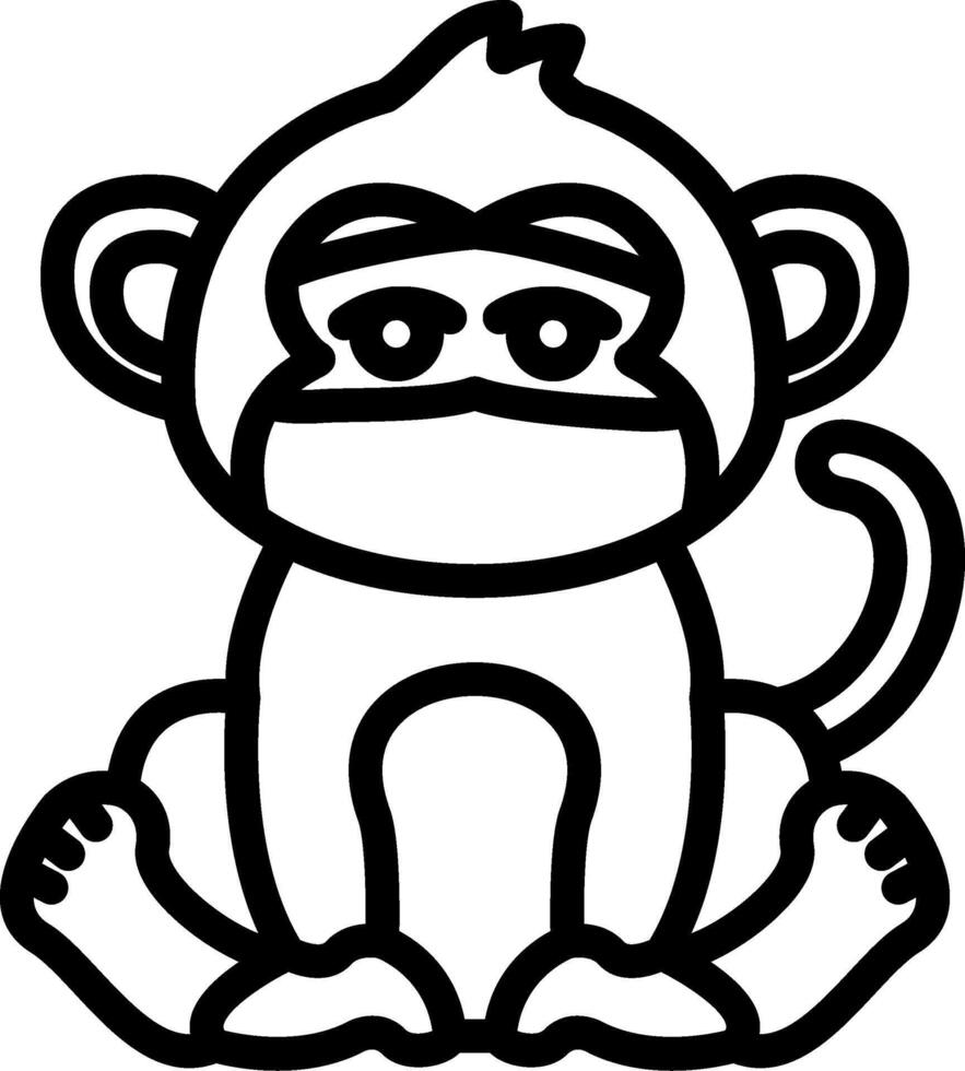 Ninja Monkey Wearing Headband vector