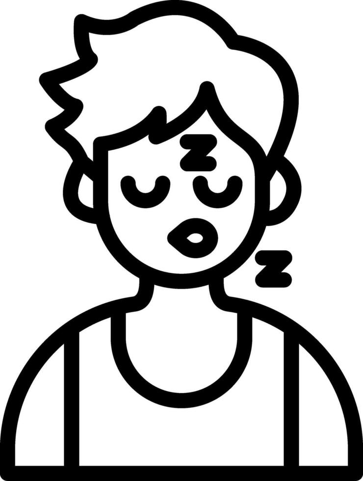 Sleeping Cute Boy With Closed Eyes vector