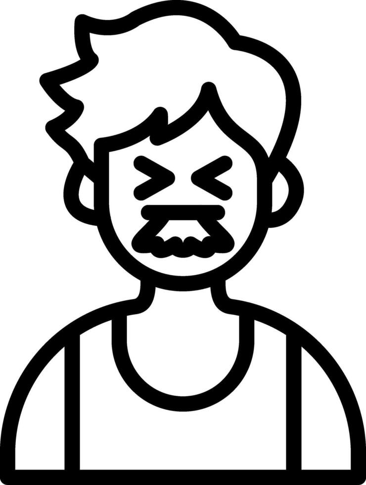Vomiting Face Cute Boy Character vector