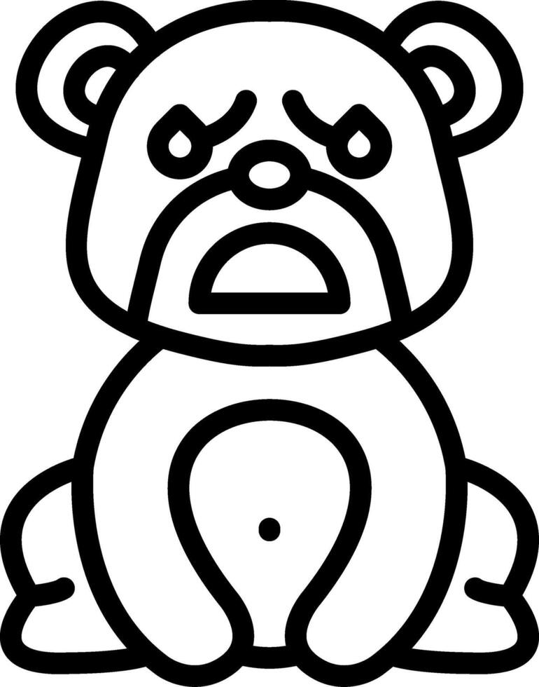Sweating Bear Nervous Icon vector