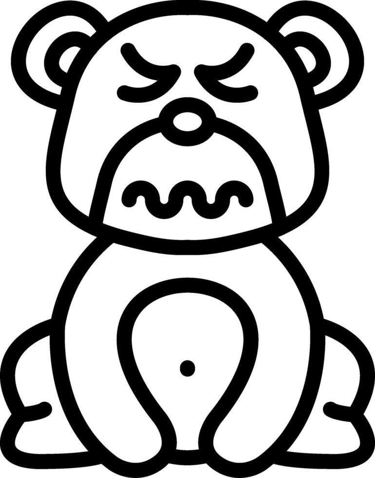 Disgusted Bear Wrinkled Nose vector