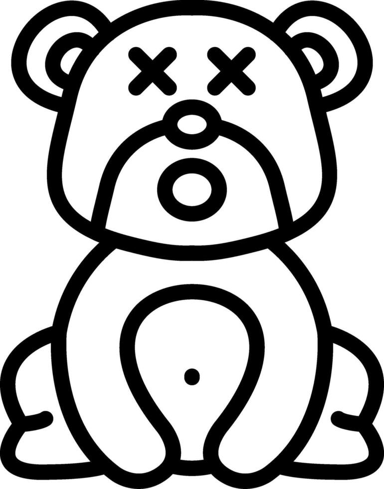 Dizzy Bear With Spinning Eyes vector