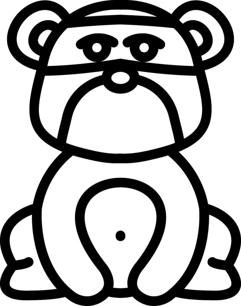 Ninja Bear With Mask vector