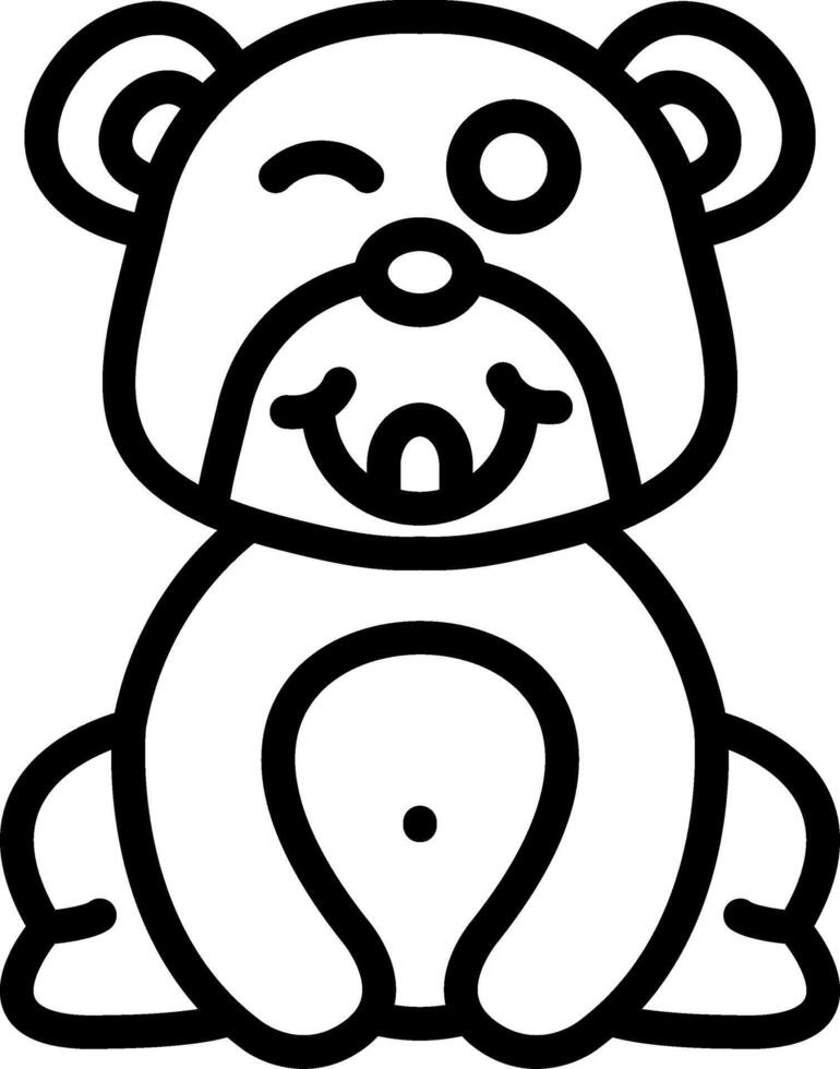 Yummy Bear With Tongue Out vector